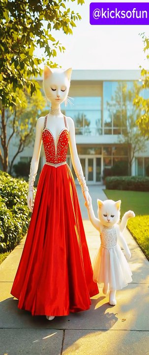 Clever ai cat girl in darkness