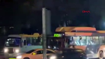 Eli sopalı trafik magandası otobüs şoförüne saldırdı