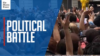 Opposition gathers at home of former president as incumbent rallies ahead of Argentina's pivotal midterm elections