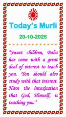 🇲🇰 Essence of Murli 20 October 2025 English in Male Voice| #brahmakumaris #madhuban #shantivan