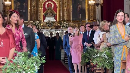 Blanca Llandres elige un sofisticado traje nupcial premamá para su boda con Alberto Herrera