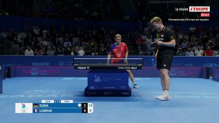 Alexis Lebrun s'incline face à Benedikt Duda, l'Allemagne remporte le premier point - Tennis de table - Euro par équipes