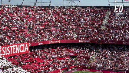 El himno del Sevilla FC previo al encuentro frente al RCD Mallorca