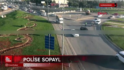 Kahramanmaraş'ta kendisini durduran polise sopayla saldıran sürücü tutuklandı