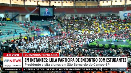 Lula e Camilo Santana cumprem agenda com estudantes em São Paulo