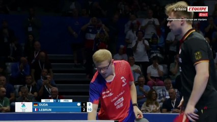 Félix Lebrun vainqueur de Benedikt Duda : l'équipe de France se qualifie pour la finale de l'Euro - Tennis de table