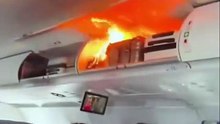 bateria em bagagem incendeia-se em avião na china