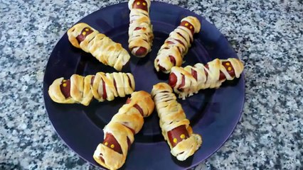 Cheesy Spooky Dogs 3 recipes in 1. Halloween Video by Sandy