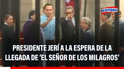 Presidente José Jerí a la espera de la llegada de la procesión de 'El Señor de los Milagros'