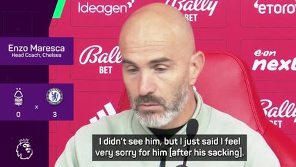 Maresca sorry to see Postecoglou sacked immediately after Chelsea win