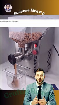 Turn nuts into profit! 💡 This simple machine makes fresh nut butter from almonds, peanuts, or cashews — no preservatives, just pure flavour. A perfect small business idea for cafes, gyms, and health stores. Follow Craftly fo Reacts | DIY videos | crafts