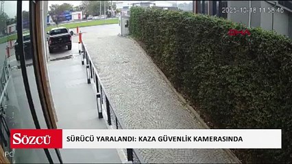 Sürücüsünün kontrolünü yitirdiği otomobil, satış firmasının aracına çarptı