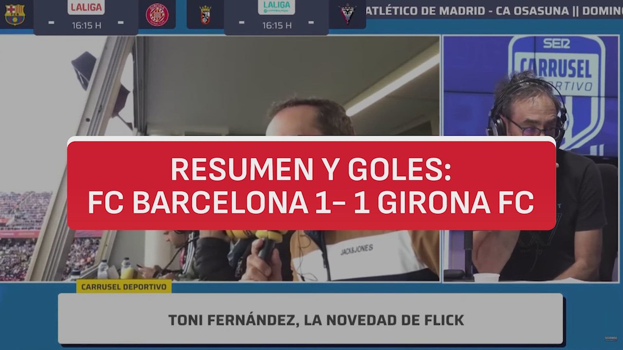 Resumen y goles del FC Barcelona vs. Girona FC por Carrusel Deportivo