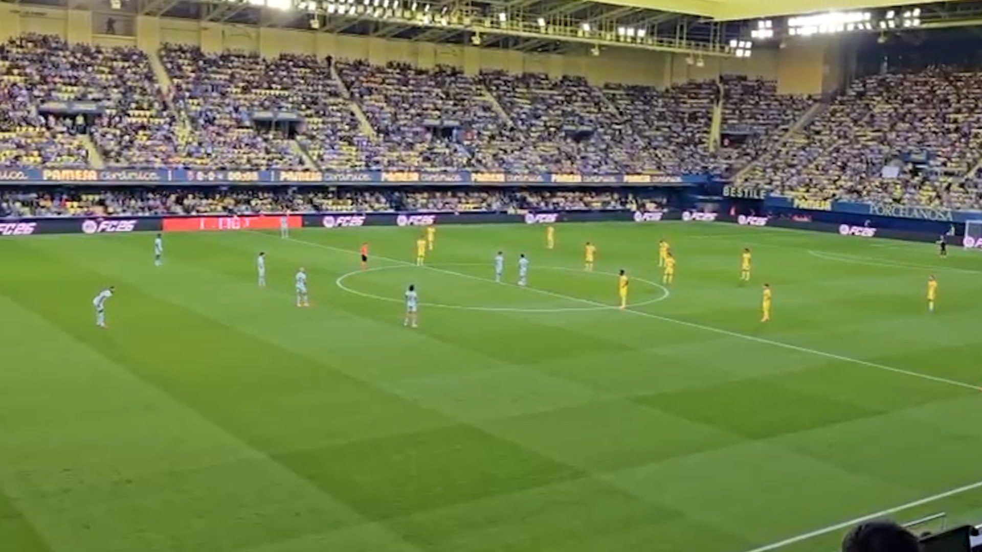 Así fue el plante de 15 segundos en el Villarreal-Betis