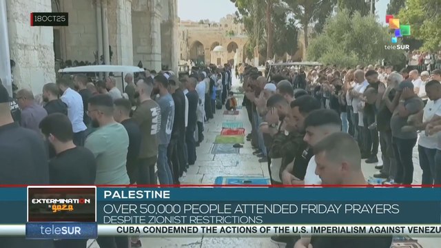 Palestine | Over 50,000 people attended Friday prayers despite Zionist restrictions
