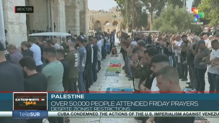 Palestine | Over 50,000 people attended Friday prayers despite Zionist restrictions