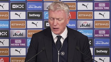 Moyes on closing the gap to top sides after Everton lose 2-0 at City