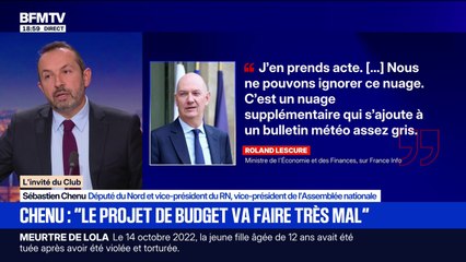 Note dégradée de la France: pour Sébastien Chenu, vice-président du RN, "Roland Lescure n'a pas à donner de leçons"