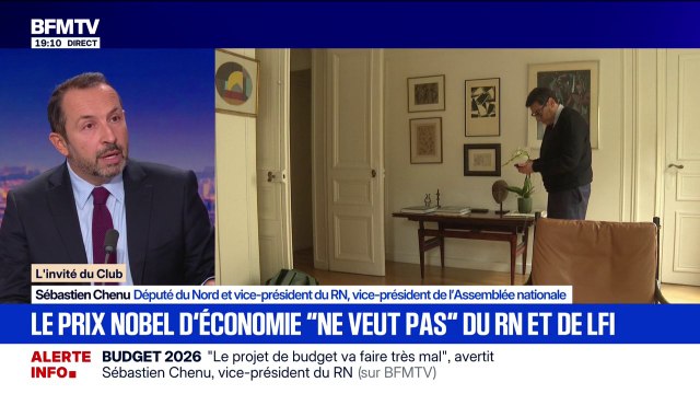 Propos du prix Nobel d'économie 2025: pour Sébastien Chenu, vice-président du RN, Philippe Aghion devrait se faire modeste