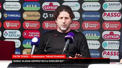 Fatih Tekke: Sonuç olarak hepimizi mutlu eden bir şey
