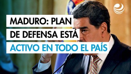 Maduro dice que plan de defensa ante "amenaza" de EU está activo en toda Venezuela