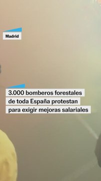 3.000 bomberos forestales de toda España exigen mejoras laborales