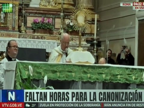 Roma | Realizan misa a horas de la canonización de nuestros primeros Santos