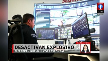 Guardia Civil desactiva explosivo durante protesta de normalistas en Michoacán