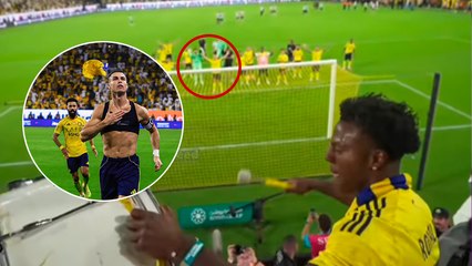 Cristiano Ronaldo le muestra a IShowSpeed ​​cómo celebrar la victoria del Al Nassr