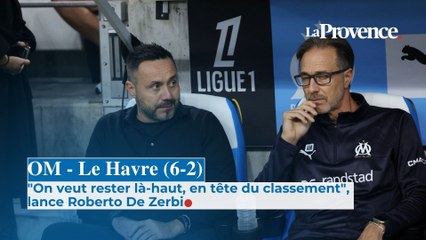 OM-Le Havre (6-2) : "On veut rester là-haut, en tête du classement", lance Roberto De Zerbi