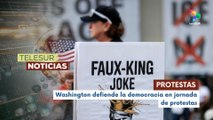 Una marea festiva inunda Washington en las protestas 