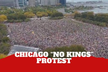 Massive “No Kings” protest fills downtown Chicago as crowds rally against