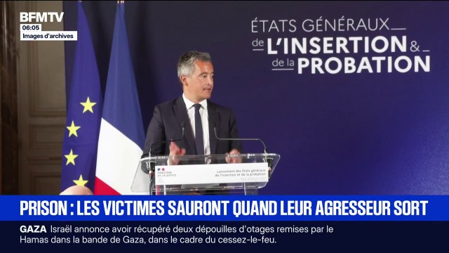 Gérald Darmanin annonce que les victimes seront alertées quand leur agresseur sort de prison