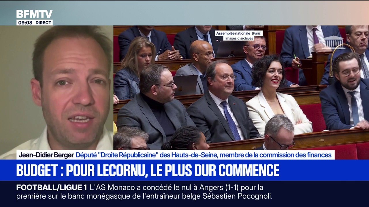 Budget 2026: "Ce que j'espère, c'est que les uns et les autres vont être capables de faire des concessions", déclare Jean-Didier Berger, député "Droite Républicaine"