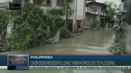 Philippines: Over 9,000 residents leave their homes due to flooding