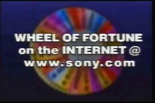Wheel of Fortune website plug, 1996
