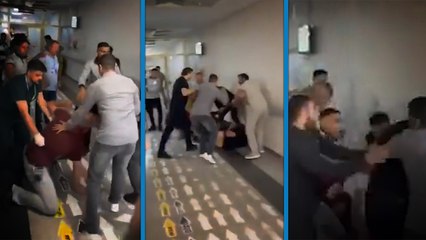 Hastanede, husumetli 2 aile fertleri arasında kavga; 3 yaralı