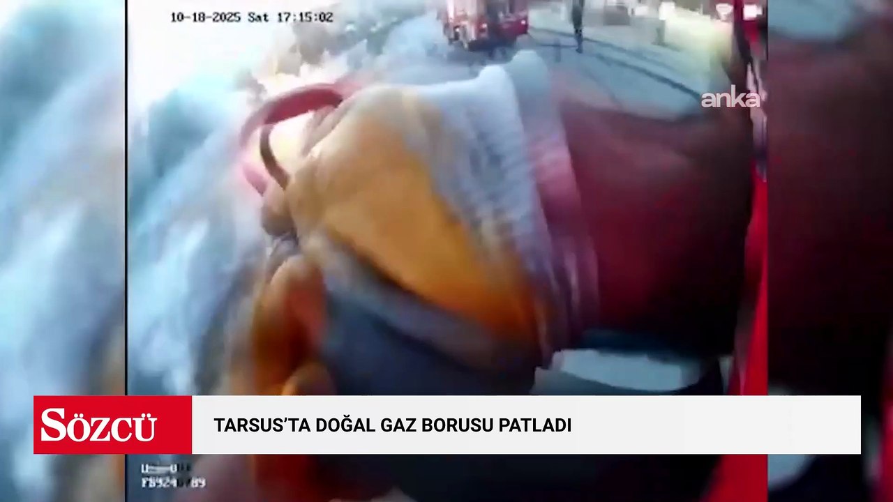 Tarsus’ta doğal gaz borusu patladı: İtfaiyenin hızlı müdahalesi olası felaketi önledi