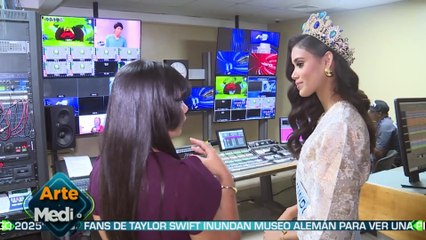 Joheirry Mola, nueva Miss Mundo Dominicana 2025  visita Telesistema 11
