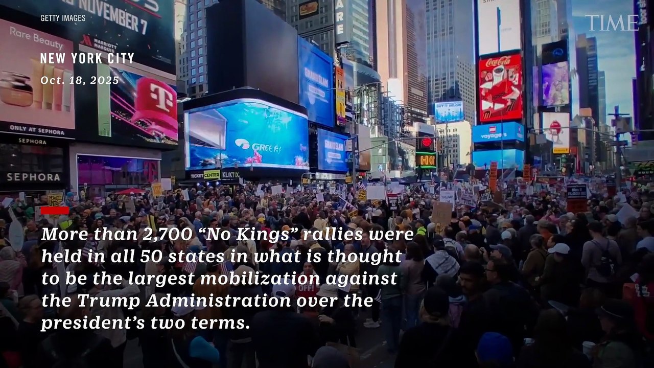 Millions Attend ‘No Kings’ Protests Against Trump in Towns and Cities Across the U.S.