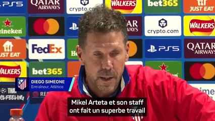 Atlético - Simeone : "Arteta fait un travail fantastique depuis son arrivée à Arsenal"