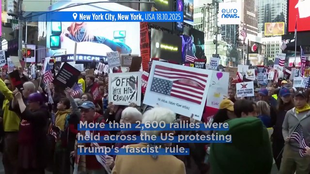 Tens of thousands of people take to the streets in nationwide anti-Trump 'No Kings' protests