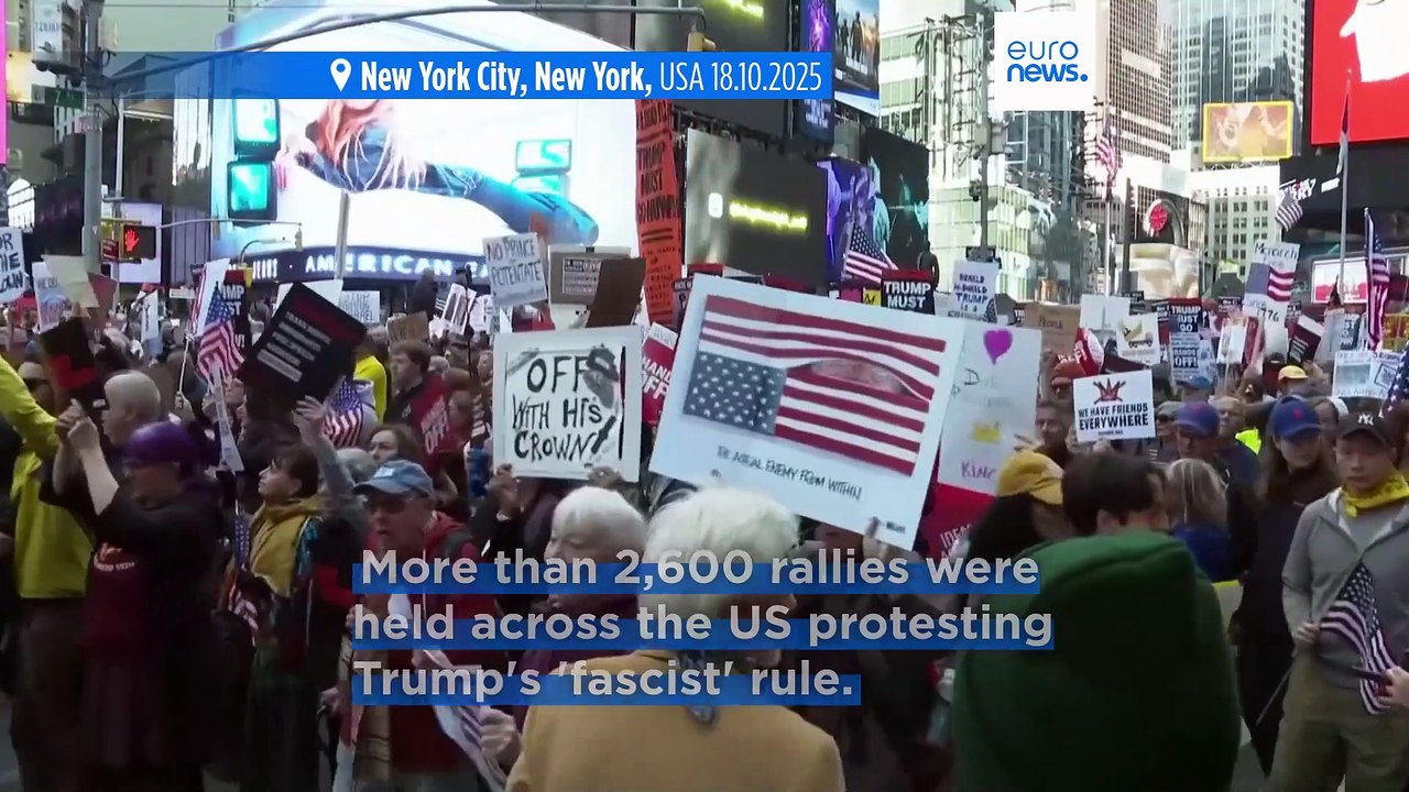 Tens of thousands of people take to the streets in nationwide anti-Trump 'No Kings' protests