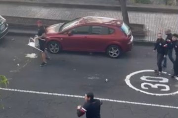 Los ultras del Alcalá la lían en Gran Canaria