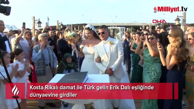 Kosta Rikalı damat ile Türk gelin Erik Dalı eşliğinde dünyaevine girdiler