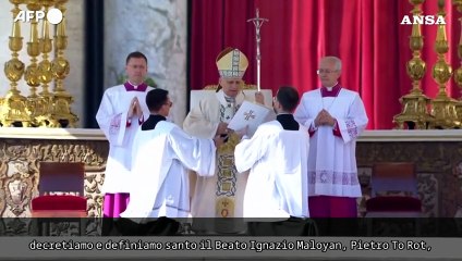 Il Papa proclama sette nuovi santi, tra loro tre italiani