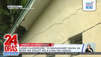 Ilang classroom, 'di magagamit dahil sa bitak na dulot ng 6.0 Mw na lindol | 24 Oras Weekend