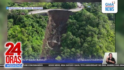 Bahagi ng Davao-Bukidnon Bridge, gumuho; 2 sakay ng tricab na nahulog, hinahanap | 24 Oras Weekend