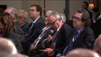 JOAN GASPART lanza un dardo contra el REAL MADRID en la ASAMBLEA del FC BARCELONA