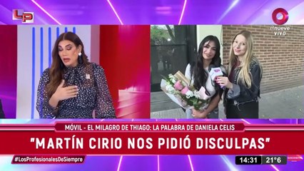 Daniela Celis contó cómo reaccionó Thiago Medina ante la polémica burla de Martín Cirio